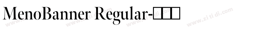 MenoBanner Regular字体转换